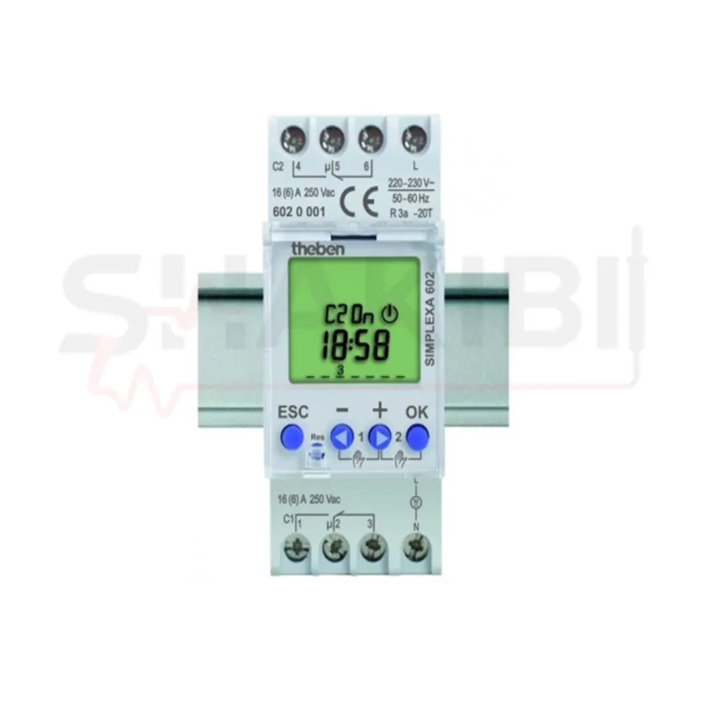 تایمر دیجیتال 24 ساعته تبن مدل SIMPLEXA 602 TOP